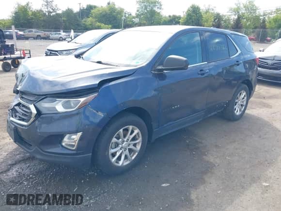 2018 Chevrolet Equinox LT with VIN 3GNAXSEVXJS588541, listed as a IAAI auction lot 42988322 with 173,489 mi miles and . Bid and sale history available at DreamBid. Image 2.