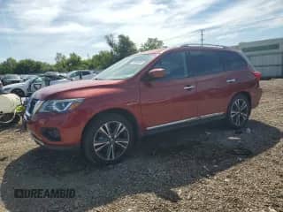 2017 Nissan Pathfinder S with VIN 5N1DR2MM8HC905527, listed as a Copart auction lot 70283665 with 103,121 mi miles and Salvage title. Bid and sale history available at DreamBid. Image 1.