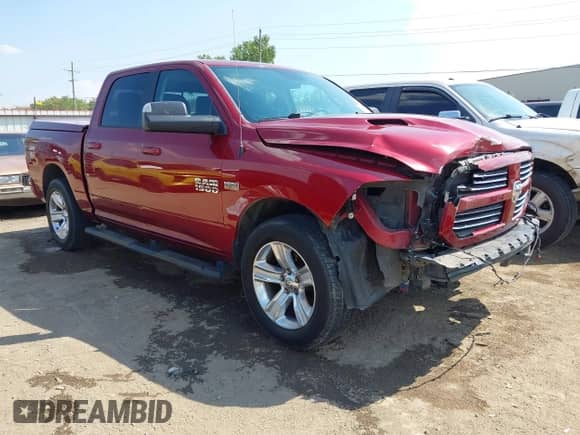 2015 Ram 1500 Sport with VIN 1C6RR7MT9FS718872, listed as a IAAI auction lot 43220979 with 150,625 mi miles and . Bid and sale history available at DreamBid. Image 1.