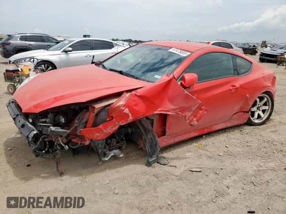 2012 Hyundai Genesis Coupe Premium with VIN KMHHT6KDXCU074449, listed as a Copart auction lot 67478055 with 69,631 mi miles and Salvage title. Bid and sale history available at DreamBid. Image 1.