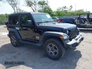 2019 Jeep Wrangler Sport S with VIN 1C4GJXAG2KW664395, listed as a IAAI auction lot 42683888 with 72,742 mi miles and . Bid and sale history available at DreamBid. Image 1.