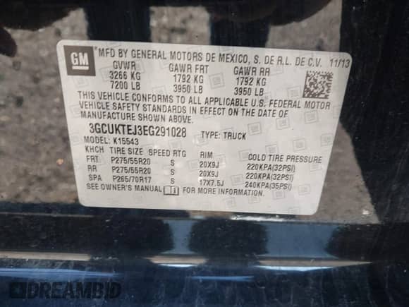 2014 Chevrolet Silverado 1500 High Country z VIN 3GCUKTEJ3EG291028, wystawiony jako IAAI lot #43475348 z przebiegiem 154 289 mil mil oraz . Historia ofert i sprzedaży dostępna na DreamBid. Obrazek 9.