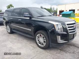 2017 Cadillac Escalade ESV with VIN 1GYS4GKJ5HR147380, listed as a IAAI auction lot 43307688 with 148,005 mi miles and . Bid and sale history available at DreamBid. Image 1.