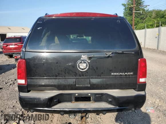 2002 Cadillac Escalade with VIN 1GYEK63N32R301803, listed as a Copart auction lot 66180255 with 196,281 mi miles and Salvage title. Bid and sale history available at DreamBid. Image 6.