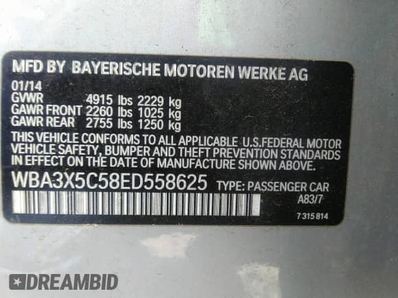 2014 BMW 3 Series 328i Gran Turismo xDrive с VIN WBA3X5C58ED558625, выставлен на аукционе IAAI как лот 42473401 с пробегом 106 419 миль миль и . История ставок и продаж доступна на DreamBid. Изображение 9.