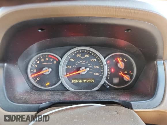 2006 Honda Pilot EX-L with VIN 2HKYF18616H525614, listed as a Copart auction lot 69956975 with 203,446 mi miles and Salvage title. Bid and sale history available at DreamBid. Image 9.