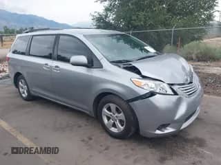 2016 Toyota Sienna LE AAS with VIN 5TDKK3DC8GS739598, listed as a IAAI auction lot 43063181 with 143,303 mi miles and . Bid and sale history available at DreamBid. Image 1.