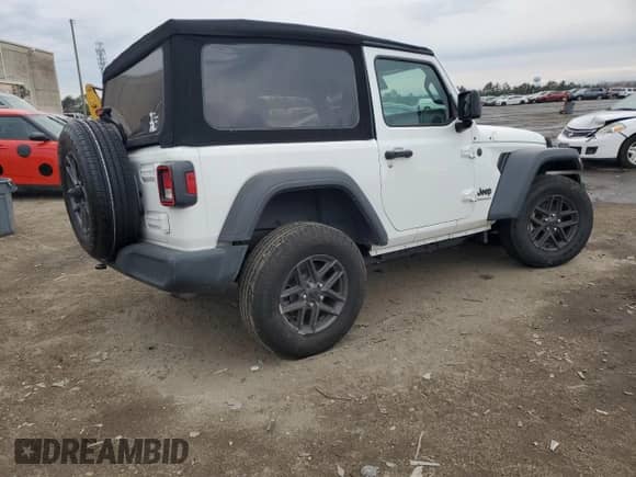 2024 Jeep Wrangler Sport S с VIN 1C4PJXAN7RW169411, выставлен на аукционе Copart как лот 46912025 с пробегом 9 002 миль миль и Списание • Salvage title. История ставок и продаж доступна на DreamBid. Изображение 3.