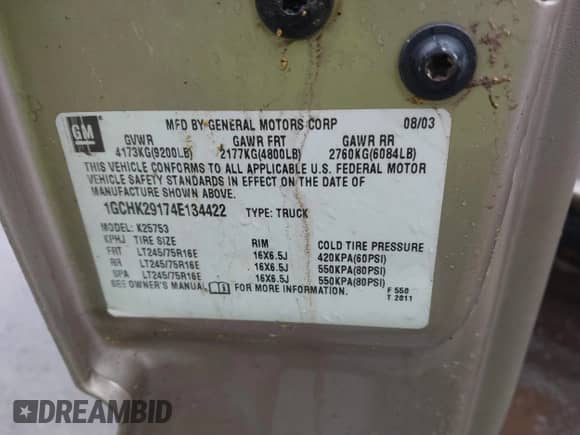 2004 Chevrolet Silverado 2500HD LS с VIN 1GCHK29174E134422, выставлен на аукционе IAAI как лот 41728971 с пробегом 265 130 миль миль и . История ставок и продаж доступна на DreamBid. Изображение 9.