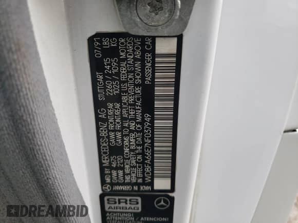 1992 Mercedes-Benz SL с VIN WDBFA66E7NF037949, выставлен на аукционе Copart как лот 44134135 с пробегом 130 910 миль миль и Чистый • Clean title. История ставок и продаж доступна на DreamBid. Изображение 12.