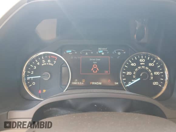 2020 Ford F-150 XL with VIN 1FTEW1E56LKE56477, listed as a Copart auction lot 90417885 with 109,813 mi miles and Salvage title. Bid and sale history available at DreamBid. Image 9.