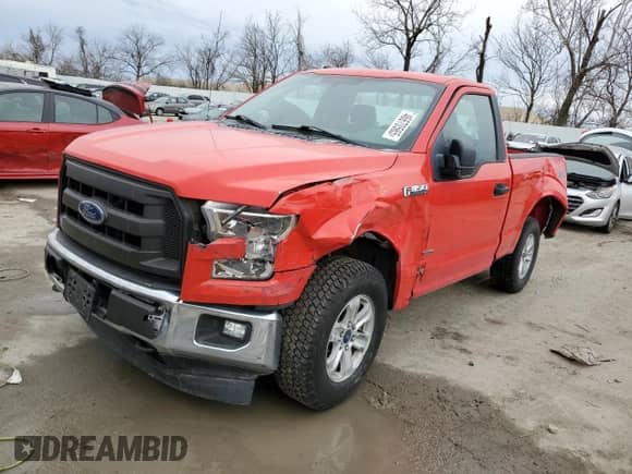 2017 Ford F-150 XL with VIN 1FTMF1EP5HKD59050, listed as a Copart auction lot 46670565 with 100,004 mi miles and Clean title. Bid and sale history available at DreamBid. Image 1.