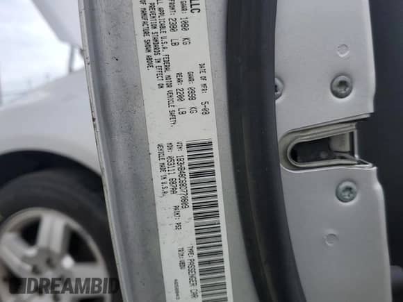 2008 Dodge Caliber SXT z VIN 1B3HB48C68D770809, wystawiony jako Copart lot #48782285 z przebiegiem 202 766 mil mil oraz Szkoda całkowita • Salvage title. Historia ofert i sprzedaży dostępna na DreamBid. Obrazek 14.