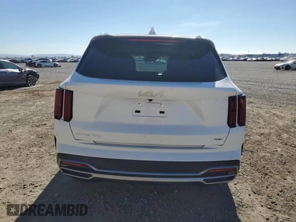 2023 Kia Sorento SX Prestige with VIN KNDRMDLH3P5169883, listed as a Copart auction lot 81053985 with 24,698 mi miles and Salvage title. Bid and sale history available at DreamBid. Image 6.