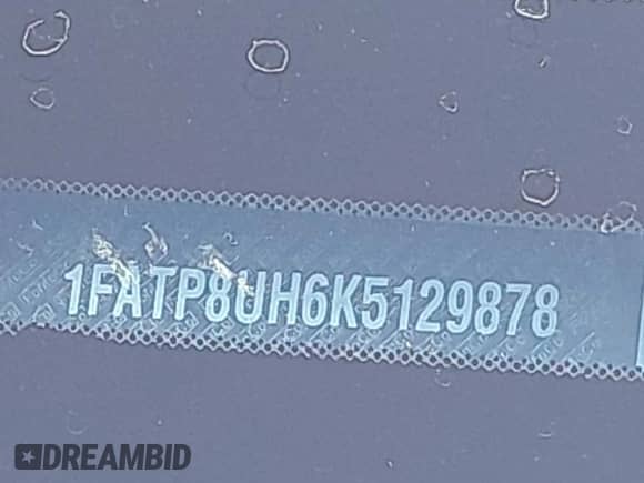 2019 Ford Mustang EcoBoost Premium с VIN 1FATP8UH6K5129878, выставлен на аукционе IAAI как лот 43170873 с пробегом 101 227 миль миль и . История ставок и продаж доступна на DreamBid. Изображение 9.