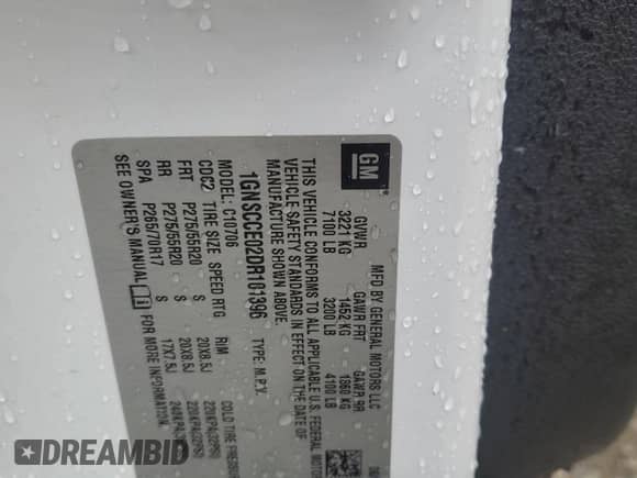 2013 Chevrolet Tahoe LTZ с VIN 1GNSCCE02DR101396, выставлен на аукционе Copart как лот 65010545 с пробегом 151 571 миль миль и Чистый • Clean title. История ставок и продаж доступна на DreamBid. Изображение 13.