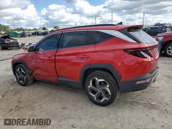 2022 Hyundai Tucson Limited with VIN 5NMJECAE2NH030576, listed as a Copart auction lot 81799045 with 26,435 mi miles and Salvage title. Bid and sale history available at DreamBid. Image 2.