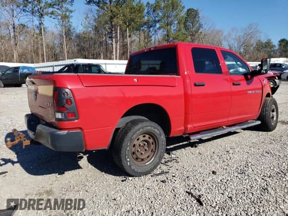 2012 Ram 1500 Tradesman with VIN 1C6RD7KP1CS240155, listed as a Copart auction lot 46543965 with Not provided miles and Salvage title. Bid and sale history available at DreamBid. Image 3.