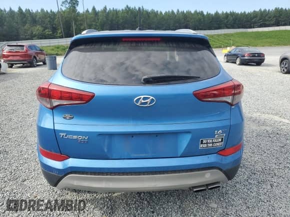 2017 Hyundai Tucson Eco with VIN KM8J3CA21HU311501, listed as a Copart auction lot 65470175 with 105,407 mi miles and Salvage title. Bid and sale history available at DreamBid. Image 6.