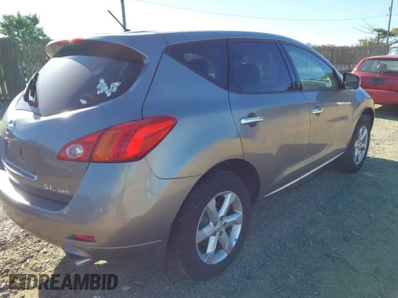 2009 Nissan Murano SL with VIN JN8AZ18W69W107240, listed as a IAAI auction lot 43412567 with 176,505 mi miles and . Bid and sale history available at DreamBid. Image 4.