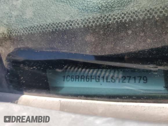 2020 Ram 1500 Tradesman z VIN 1C6RR6FG1LS127179, wystawiony jako Copart lot #81969225 z przebiegiem 161 989 mil mil oraz Szkoda całkowita • Salvage title. Historia ofert i sprzedaży dostępna na DreamBid. Obrazek 12.