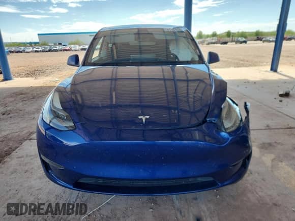 2022 Tesla Model Y Performance with VIN 7SAYGDEFXNF542785, listed as a Copart auction lot 81153785 with 53,108 mi miles and Salvage title. Bid and sale history available at DreamBid. Image 5.
