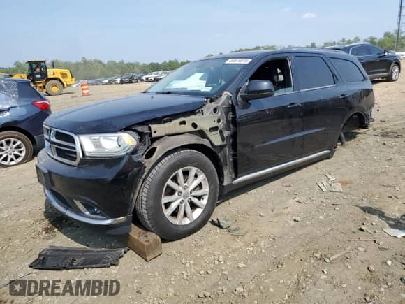 2015 Dodge Durango SXT with VIN 1C4RDJAG4FC795946, listed as a Copart auction lot 59574875 with 110,049 mi miles and Salvage title. Bid and sale history available at DreamBid. Image 1.