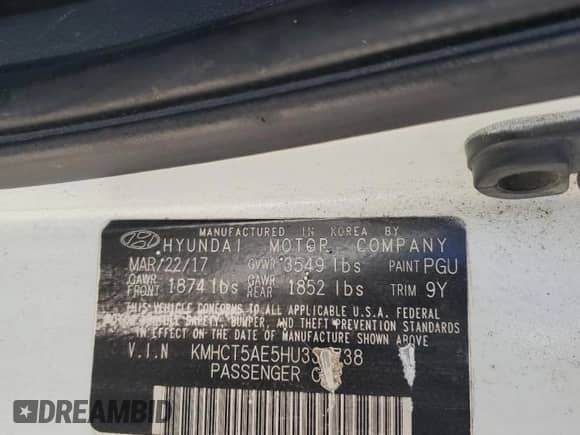 2017 Hyundai Accent SE с VIN KMHCT5AE5HU336738, выставлен на аукционе Copart как лот 84928665 с пробегом 158 373 миль миль и Списание • Salvage title. История ставок и продаж доступна на DreamBid. Изображение 13.