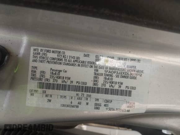 2013 Ford Focus Titanium z VIN 1FADP3J2XDL301612, wystawiony jako IAAI lot #43058686 z przebiegiem 92 471 mil mil oraz . Historia ofert i sprzedaży dostępna na DreamBid. Obrazek 9.