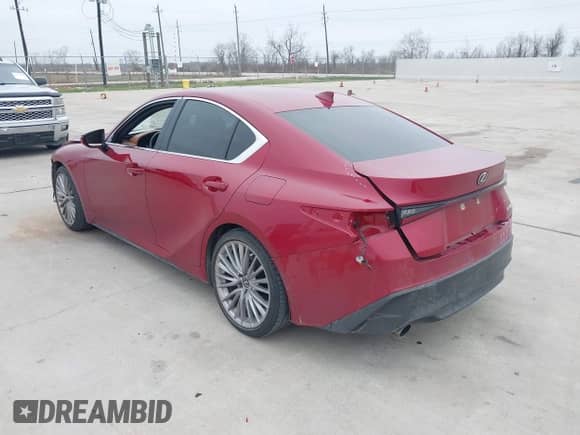 2022 Lexus IS 300 z VIN JTHDA1D21N5119328, wystawiony jako IAAI lot #41558644 z przebiegiem 44 241 mil mil oraz . Historia ofert i sprzedaży dostępna na DreamBid. Obrazek 3.