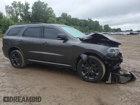 2021 Dodge Durango GT Plus with VIN 1C4RDJDG7MC556609, listed as a Copart auction lot 69445925 with 60,875 mi miles and Salvage title. Bid and sale history available at DreamBid. Image 4.