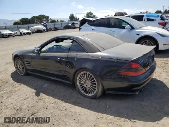 2003 Mercedes-Benz SL 55/63 AMG with VIN WDBSK74F63F041274, listed as a Copart auction lot 66630615 with Not provided miles and Salvage title. Bid and sale history available at DreamBid. Image 2.