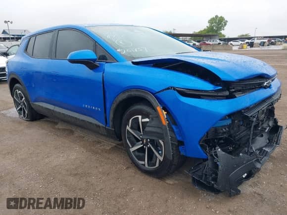 2025 Chevrolet Equinox EV LT с VIN 3GN7DLRP0SS201839, выставлен на аукционе IAAI как лот 42987356 с пробегом 1 556 миль миль и . История ставок и продаж доступна на DreamBid. Изображение 1.