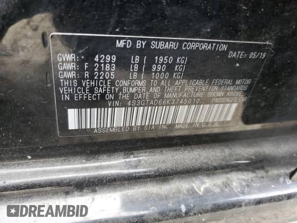 2019 Subaru Impreza Premium с VIN 4S3GTAD66K3745010, выставлен на аукционе Copart как лот 82655015 с пробегом 131 778 миль миль и Чистый • Clean title. История ставок и продаж доступна на DreamBid. Изображение 13.