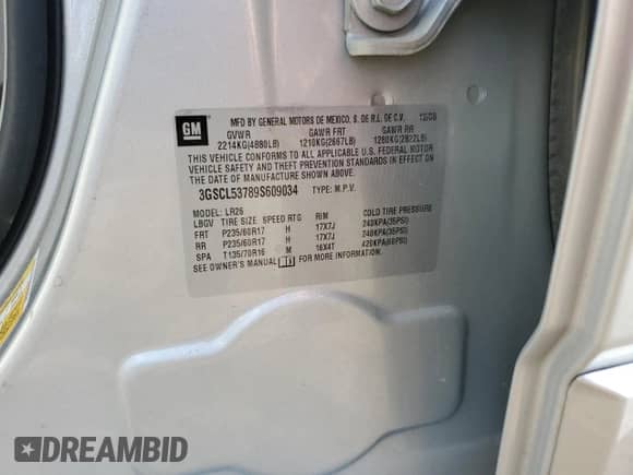 2009 Saturn VUE XR z VIN 3GSCL53789S609034, wystawiony jako Copart lot #79511874 z przebiegiem 93 388 mil mil oraz Szkoda całkowita • Salvage title. Historia ofert i sprzedaży dostępna na DreamBid. Obrazek 13.