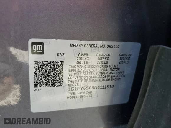 2022 Chevrolet Bolt EUV LT с VIN 1G1FY6S08N4111519, выставлен на аукционе Copart как лот 63497075 с пробегом 52 601 миль миль и Списание • Salvage title. История ставок и продаж доступна на DreamBid. Изображение 12.