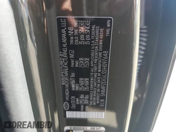 2025 Hyundai Santa Fe SEL z VIN 5NMP2DGL3SH097648, wystawiony jako Copart lot #44101705 z przebiegiem 6 412 mil mil oraz Czysty tytuł • Clean title. Historia ofert i sprzedaży dostępna na DreamBid. Obrazek 13.