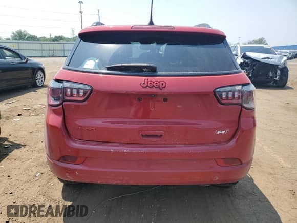 2022 Jeep Compass (RED) Edition with VIN 3C4NJDCB0NT197818, listed as a Copart auction lot 60680995 with 36,828 mi miles and Salvage title. Bid and sale history available at DreamBid. Image 6.