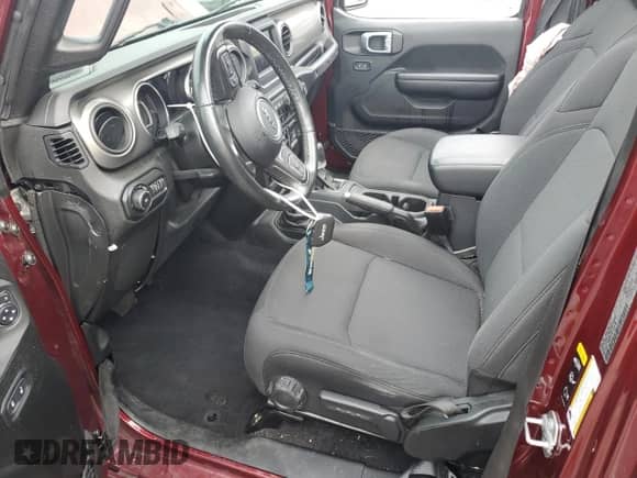 2021 Jeep Wrangler Unlimited Sport S with VIN 1C4HJXDNXMW718835, listed as a Copart auction lot 69496215 with 27,972 mi miles and Salvage title. Bid and sale history available at DreamBid. Image 7.