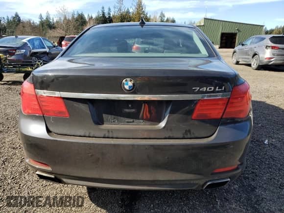 2012 BMW 7 Series 740Li with VIN WBAKB4C57CC577092, listed as a Copart auction lot 47455255 with 155,763 mi miles and Clean title. Bid and sale history available at DreamBid. Image 6.