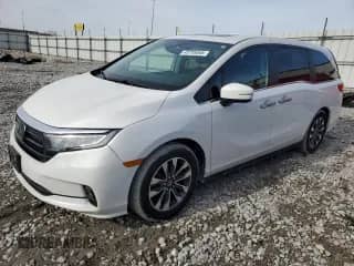 2023 Honda Odyssey EX-L с VIN 5FNRL6H69PB056024, выставлен на аукционе Copart как лот 43793545 с пробегом 59 738 миль миль и Списание • Salvage title. История ставок и продаж доступна на DreamBid. Изображение 1.