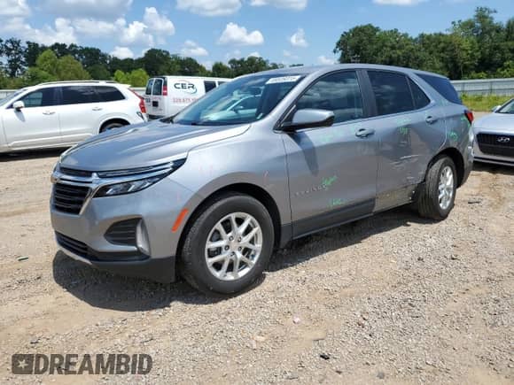 2023 Chevrolet Equinox LT with VIN 3GNAXKEGXPL187916, listed as a Copart auction lot 69539315 with 21,483 mi miles and Salvage title. Bid and sale history available at DreamBid. Image 1.