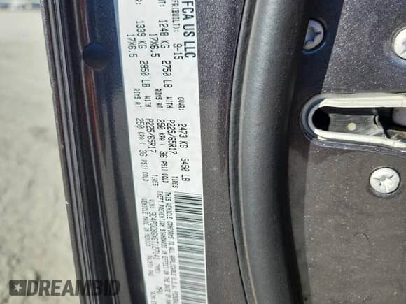2016 Dodge Journey SXT with VIN 3C4PDCBGXGT127141, listed as a Copart auction lot 86530555 with 143,719 mi miles and Clean title. Bid and sale history available at DreamBid. Image 13.