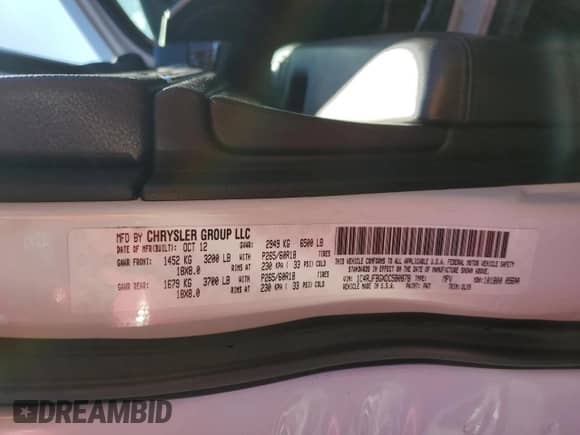 2013 Jeep Grand Cherokee Limited with VIN 1C4RJFBGXDC580878, listed as a Copart auction lot 85937305 with 188,046 mi miles and Salvage title. Bid and sale history available at DreamBid. Image 13.