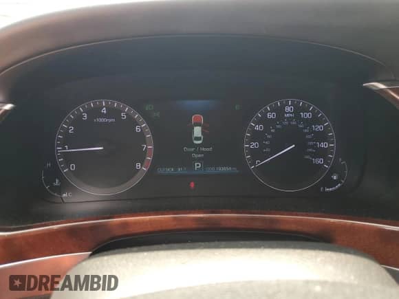 2015 Hyundai Equus Signature with VIN KMHGH4JH5FU094120, listed as a Copart auction lot 63238345 with 103,658 mi miles and Salvage title. Bid and sale history available at DreamBid. Image 9.