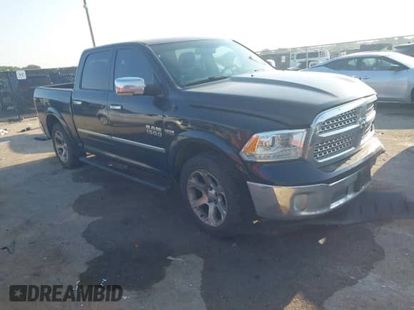 2016 Ram 1500 Laramie with VIN 1C6RR6NT5GS221196, listed as a IAAI auction lot 43010067 with 145,350 mi miles and . Bid and sale history available at DreamBid. Image 1.