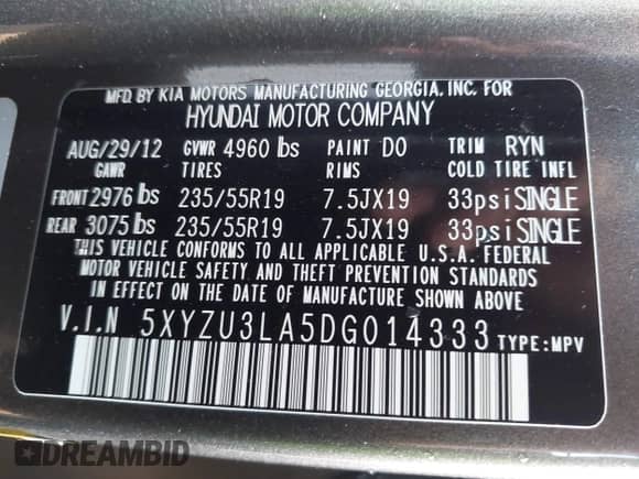 2013 Hyundai Santa Fe Sport с VIN 5XYZU3LA5DG014333, выставлен на аукционе IAAI как лот 42987043 с пробегом Не указан миль и . История ставок и продаж доступна на DreamBid. Изображение 9.