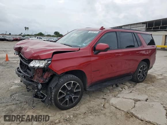 2021 Chevrolet Tahoe RST z VIN 1GNSKRKD7MR371706, wystawiony jako Copart lot #55240145 z przebiegiem 89 333 mil mil oraz Szkoda całkowita • Salvage title. Historia ofert i sprzedaży dostępna na DreamBid. Obrazek 1.