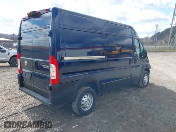 2023 Ram ProMaster Cargo with VIN 3C6LRVBG1PE599526, listed as a IAAI auction lot 41910156 with 1,504 mi miles and . Bid and sale history available at DreamBid. Image 4.