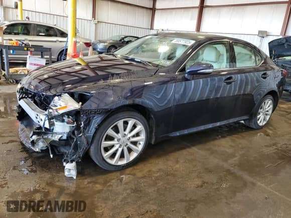 2010 Lexus IS 250 z VIN JTHCF5C26A5040690, wystawiony jako Copart lot #89577925 z przebiegiem 57 641 mil mil oraz Szkoda całkowita • Salvage title. Historia ofert i sprzedaży dostępna na DreamBid. Obrazek 1.